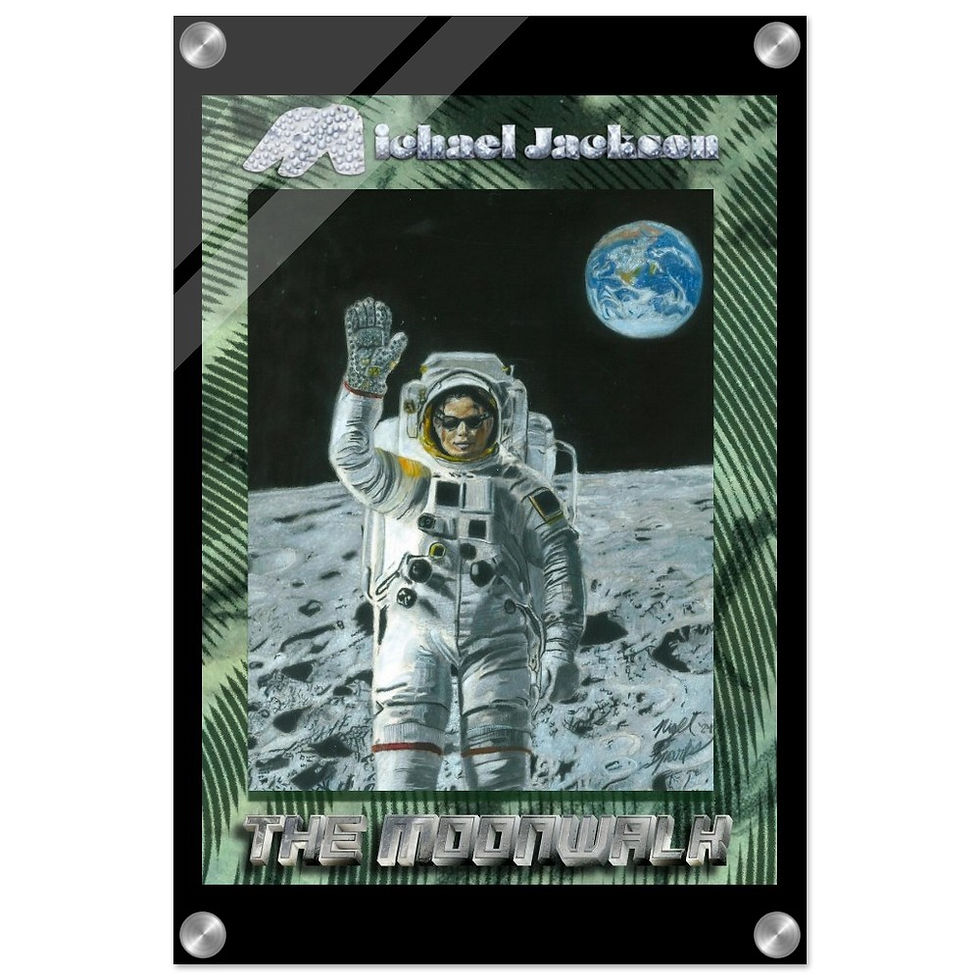 Thumbnail: "The Moonwalk" Drawing Print (Acrylic Glass)