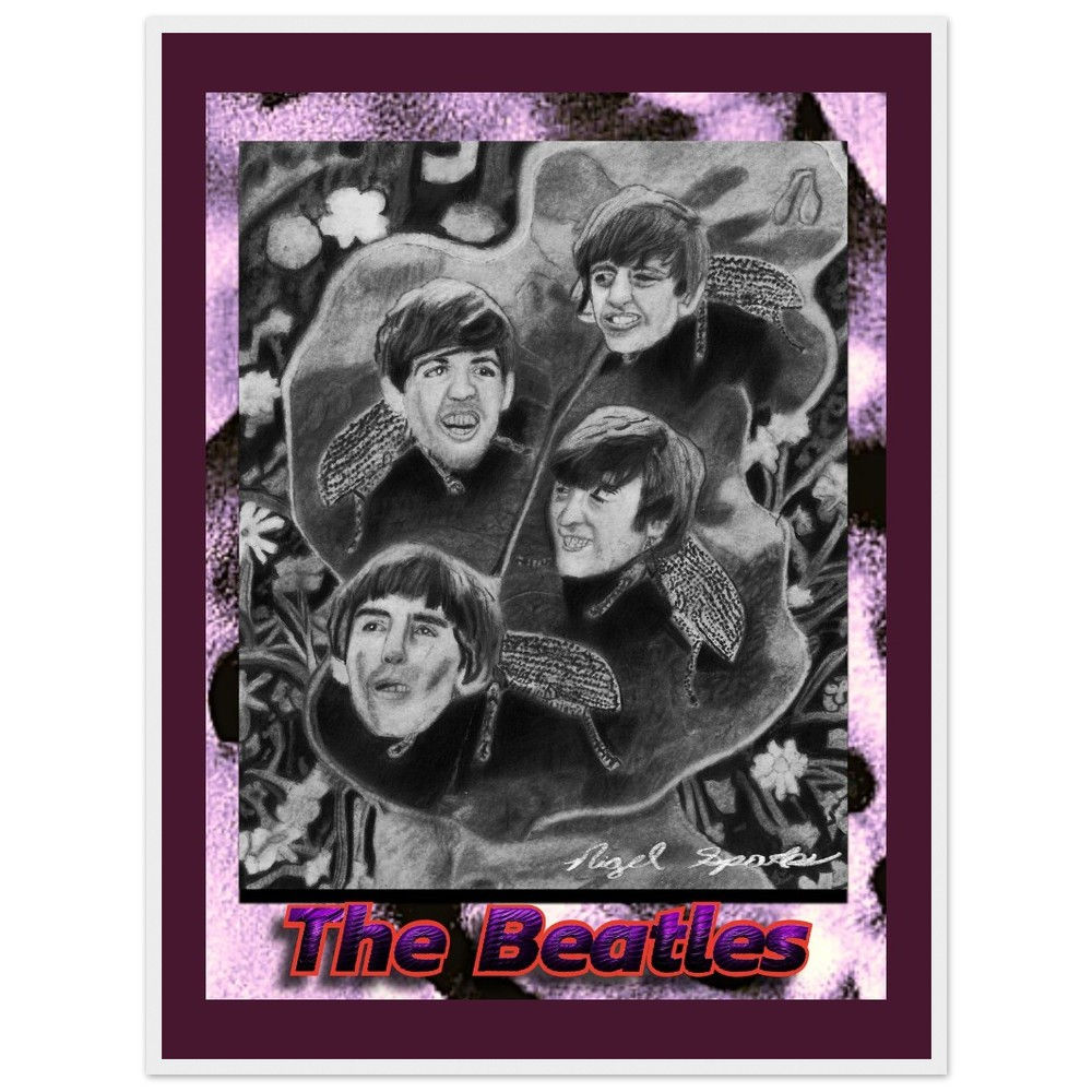 "The Beatles" Wooden Framed Art Print