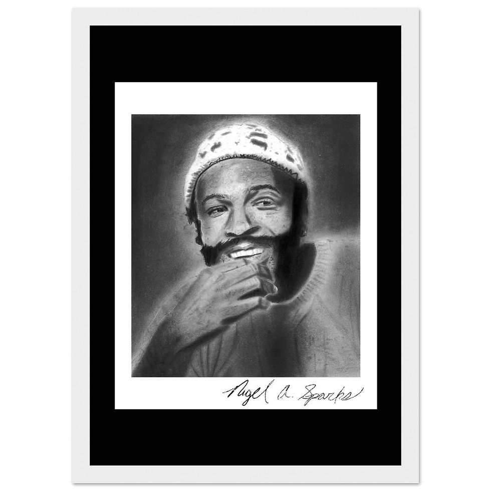Thumbnail: Marvin Gaye Framed Drawing Print