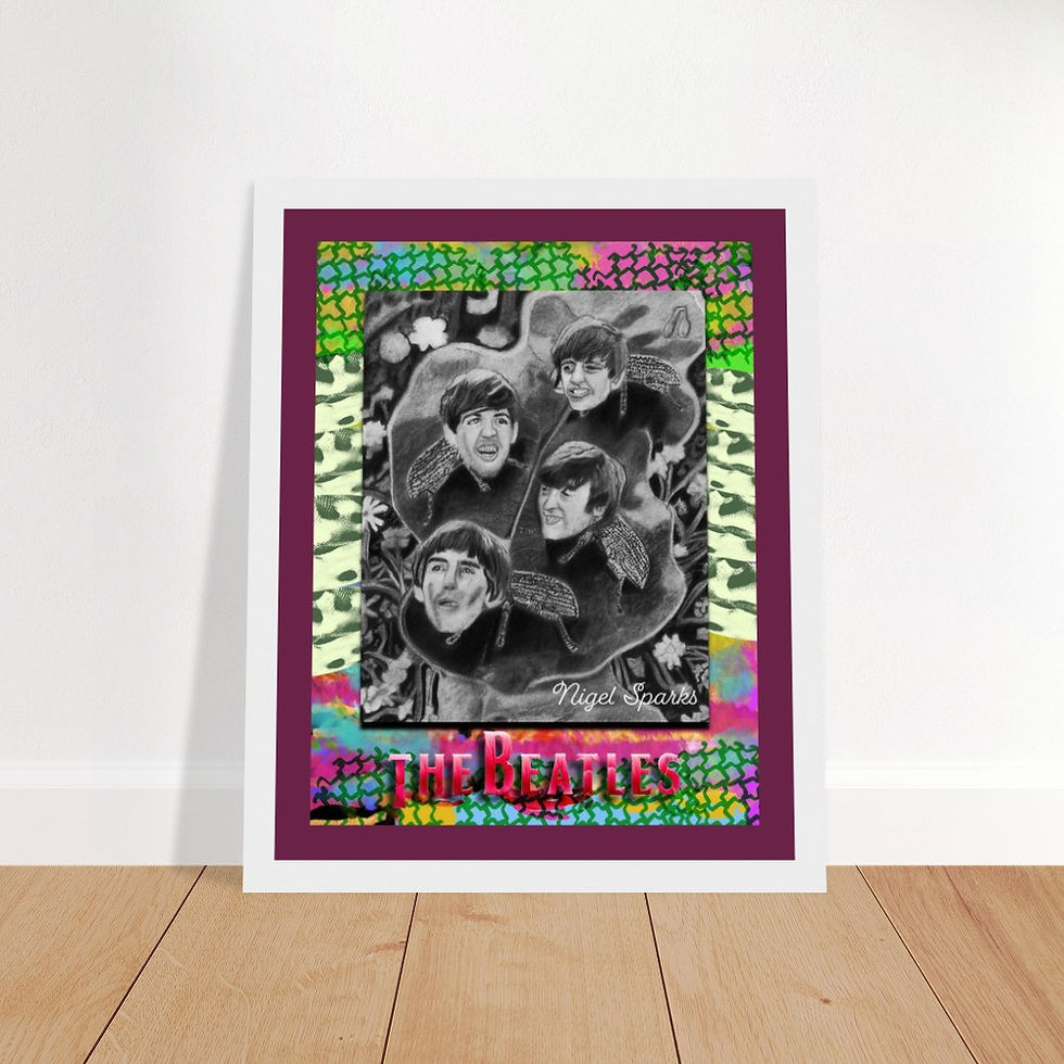 Thumbnail: The Beatles Art Inspired Poster (Wooden Frame)