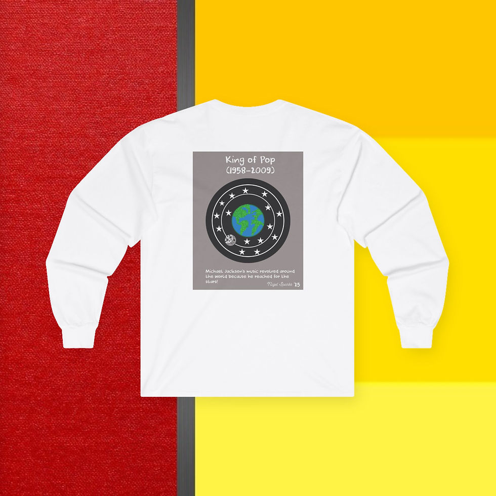 Thumbnail: "The Moonwalk" Unisex Ultra Cotton Long Sleeve Tee (Graphic Design Background)