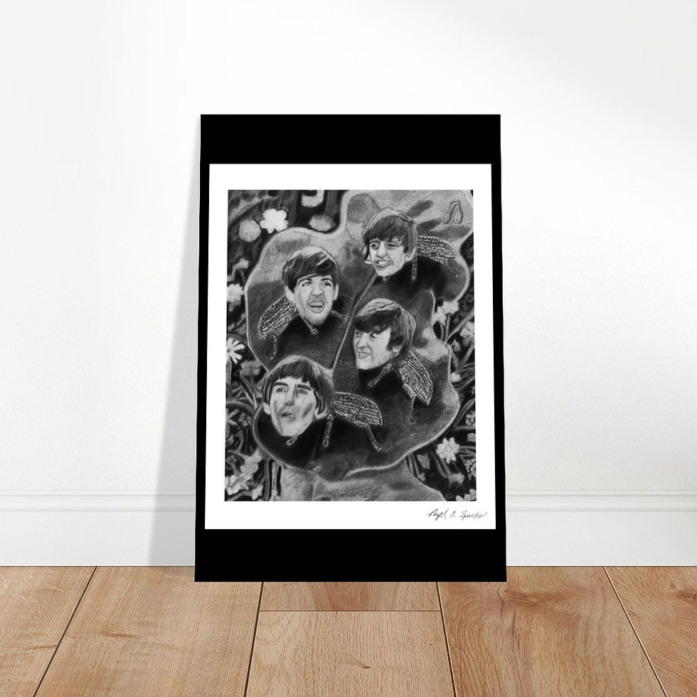 Thumbnail: "The Beatles" Drawing Print (Metal Aluminum)