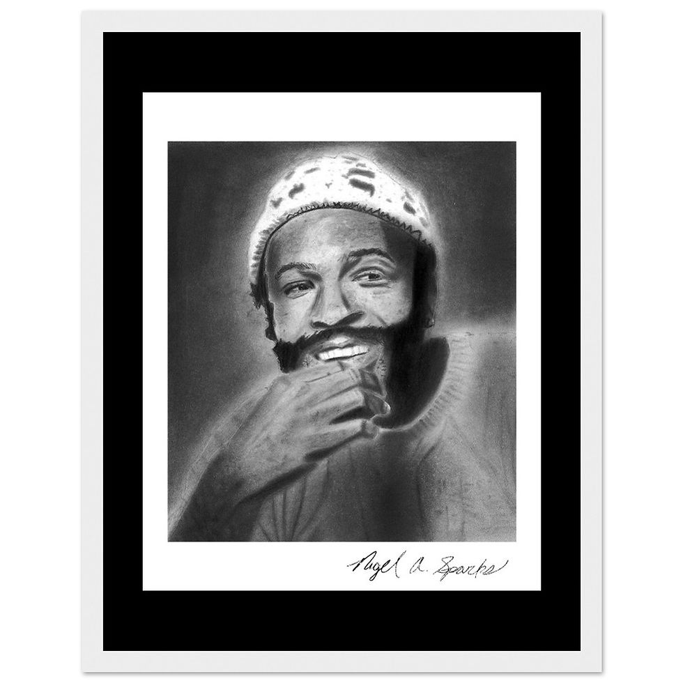 Thumbnail: Marvin Gaye Framed Drawing Print