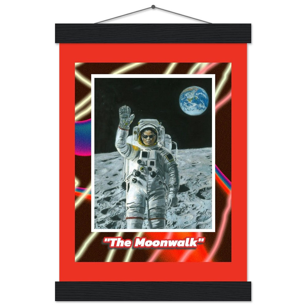 Thumbnail: Michael Jackson Poster with Hanger ("The Moonwalk")