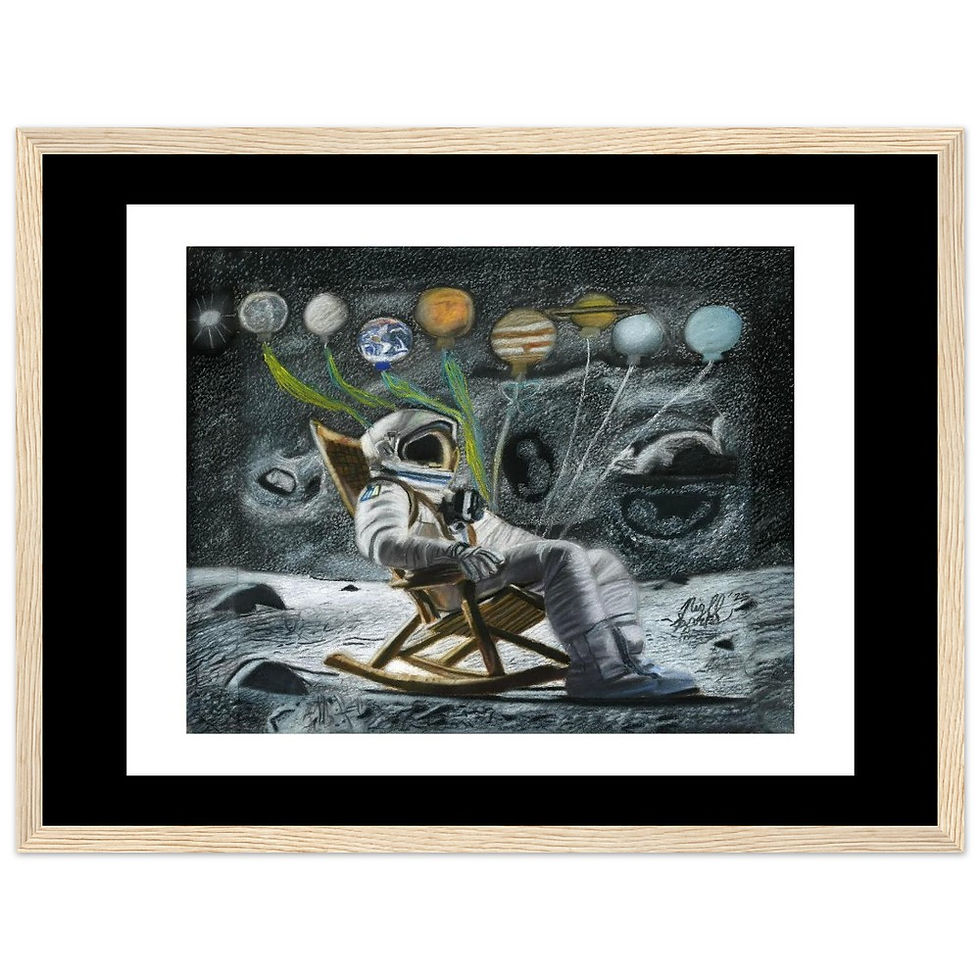 Thumbnail: Outer Space Art Inspired Framed Poster ("Stars Align")