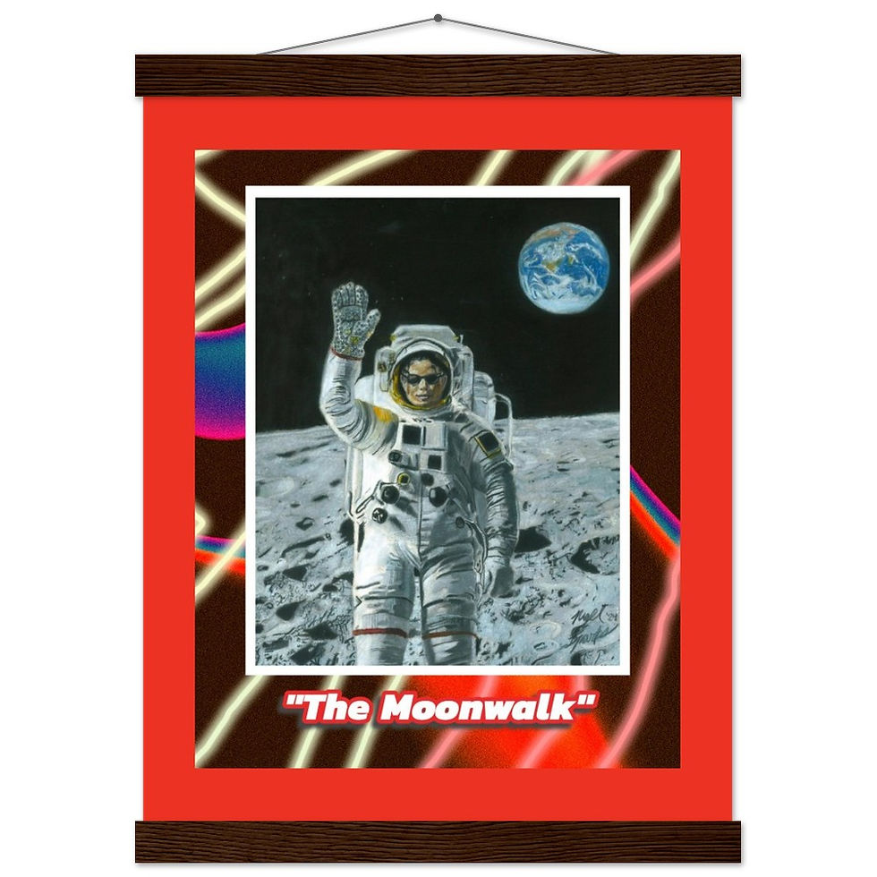 Thumbnail: Michael Jackson Poster with Hanger ("The Moonwalk")