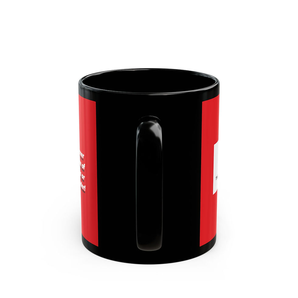 Thumbnail: Stevie Wonder and Ray Charles Black Ceramic Art Mug 