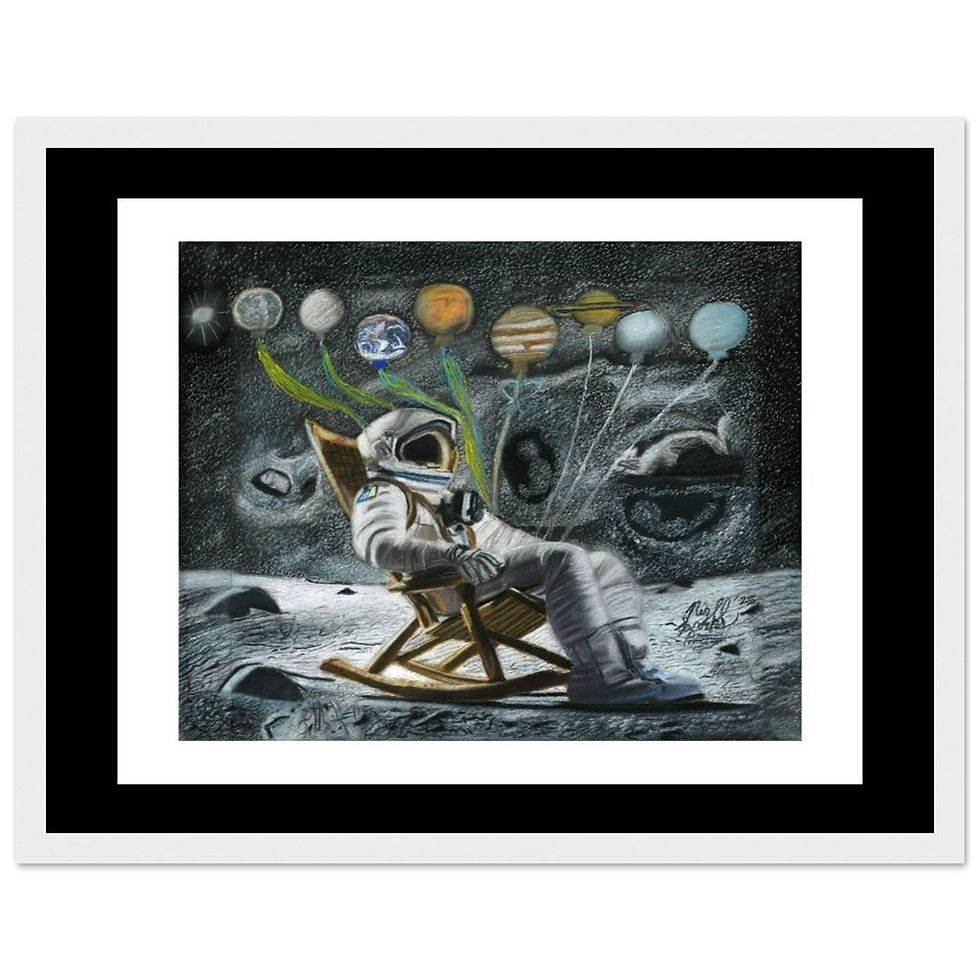 Thumbnail: Outer Space Art Inspired Framed Poster ("Stars Align")