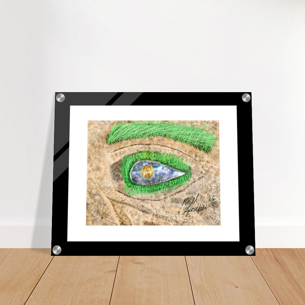 Thumbnail: "Cosmic Gaze" Digital Illustration Print (Acrylic Glass)