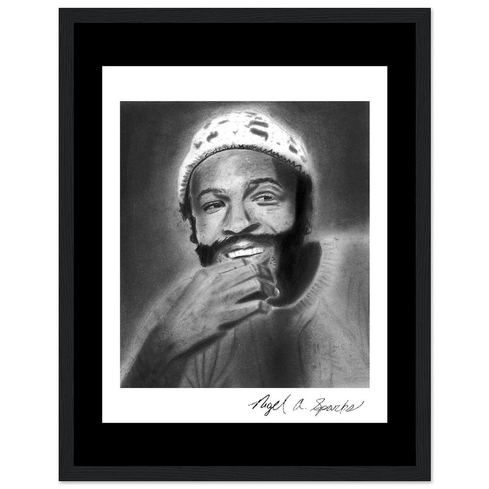 Thumbnail: Marvin Gaye Framed Drawing Print