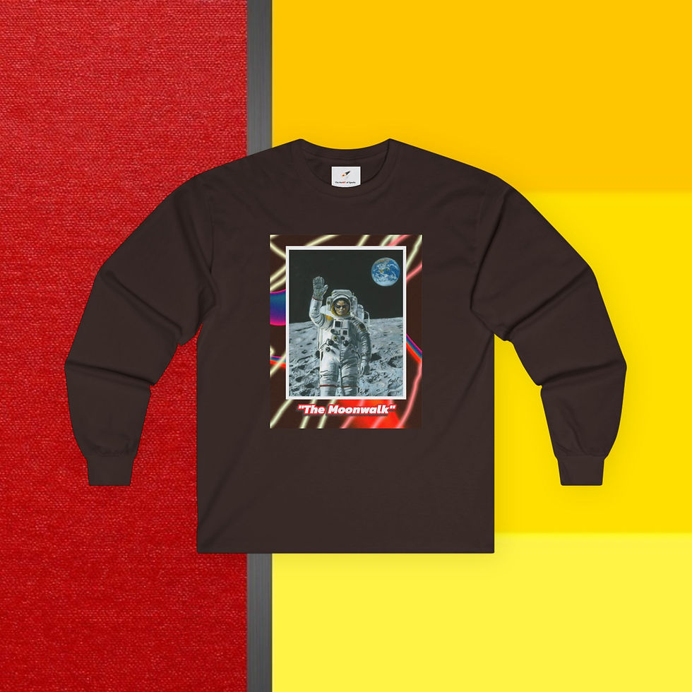 Thumbnail: "The Moonwalk" Unisex Ultra Cotton Long Sleeve Tee (Graphic Design Background)