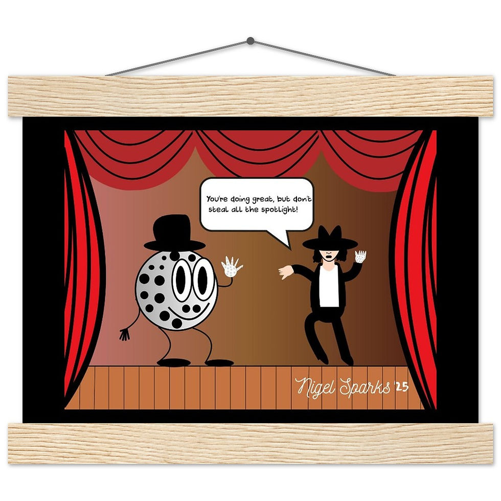 Thumbnail: Michael Jackson Poster with Hanger ("Moon, Walk, and Shine")