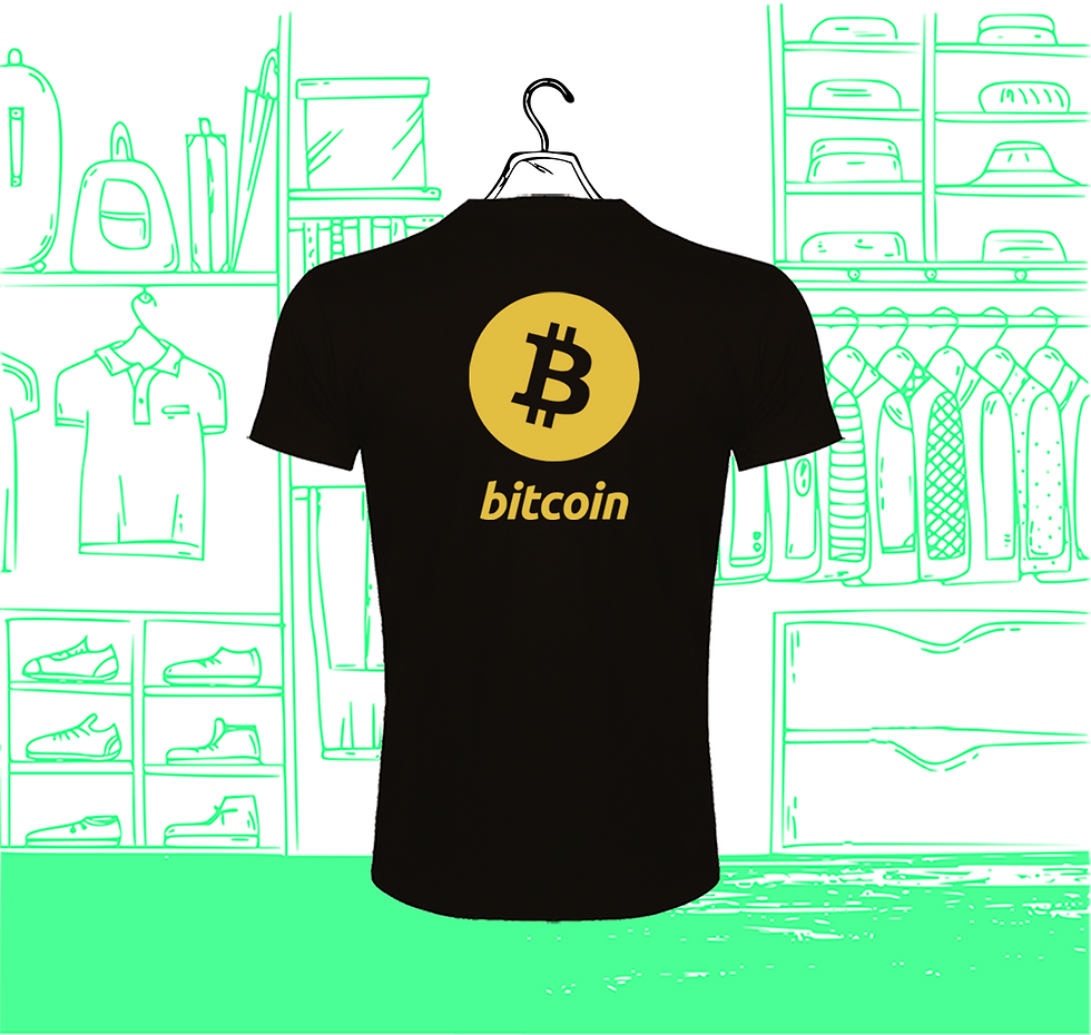 Miniature : T-shirt Homme Col Rond FIT Bitcoin Or Visuel Dos