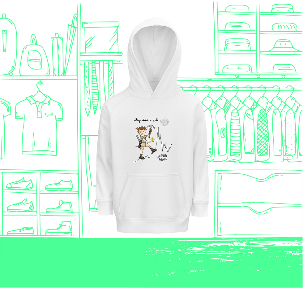 Sweat Hoodie Enfant Bio My Dad's Job Visuel Face