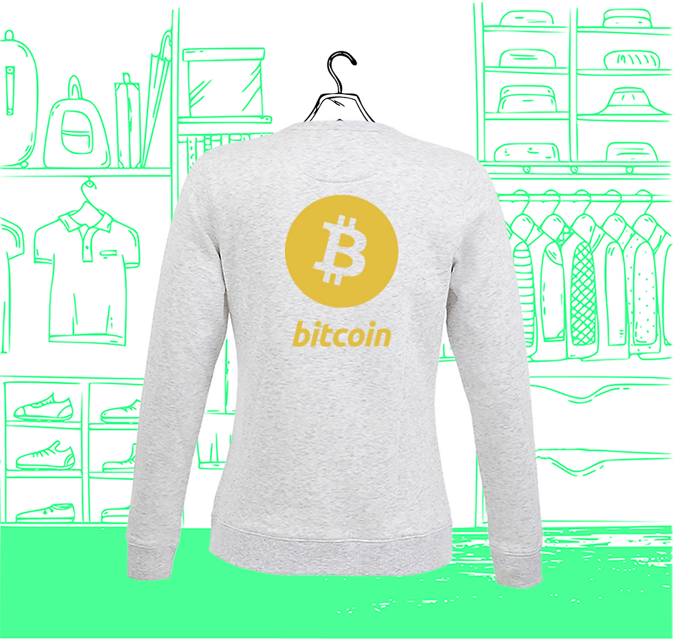 Thumbnail: Woman Sweatshirt Bitcoin Gold Visual Back