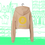 Thumbnail: Hoodie Crop Woman Bitcoin Gold Visual Back