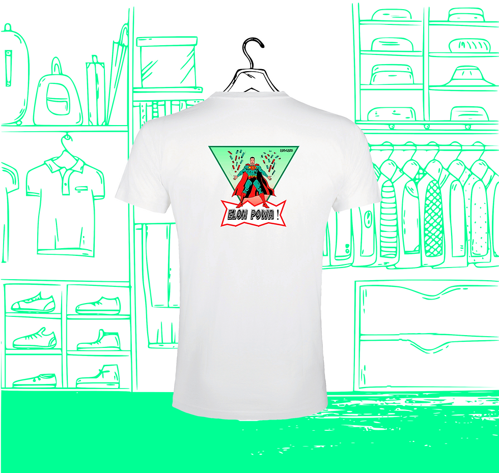 Thumbnail: Men's Round Neck T-shirt FIT Super Elon Visuel Dos