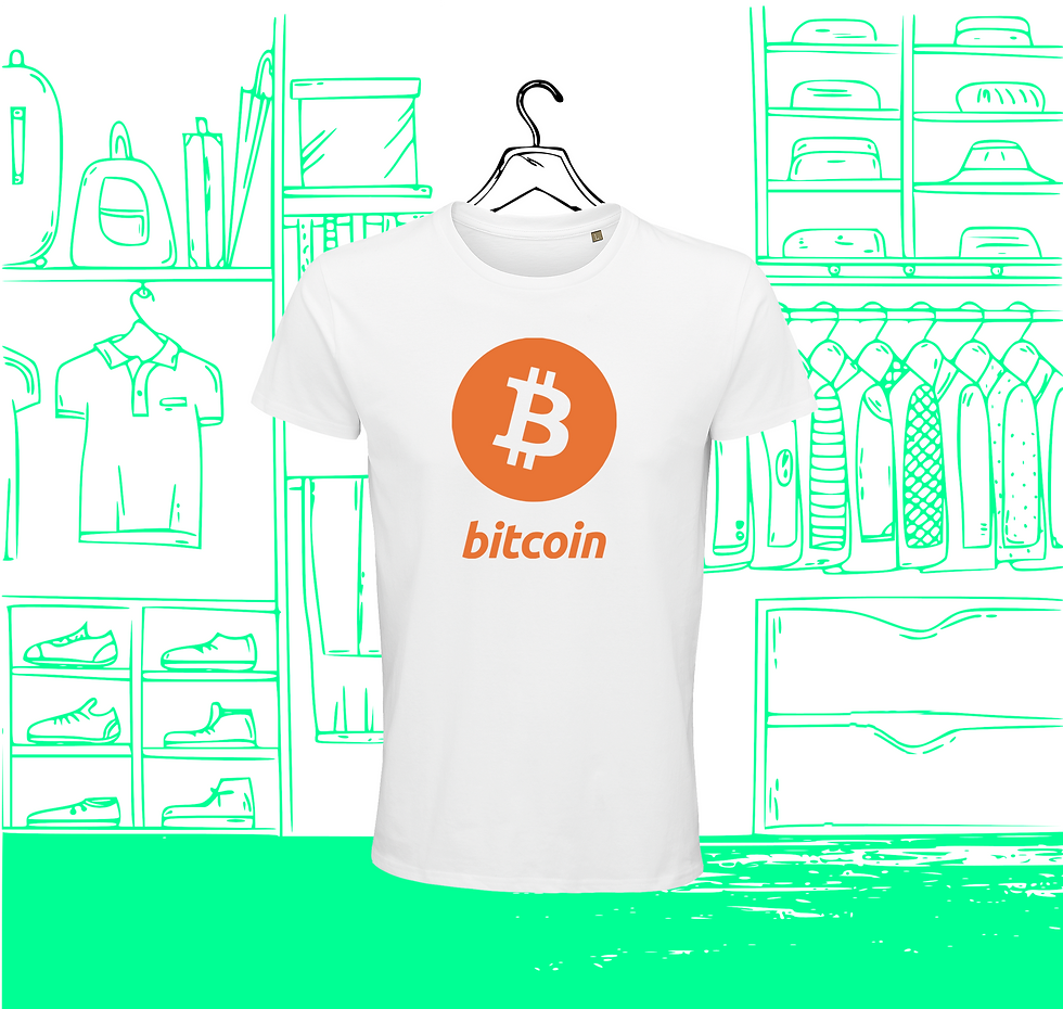 Miniature : T-shirt Homme Col Rond Bitcoin Cuivre Visuel Face