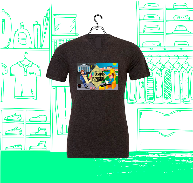 Herren T-Shirt mit V-Ausschnitt Angepasster Schnitt La Bonne Paye Visuel Face