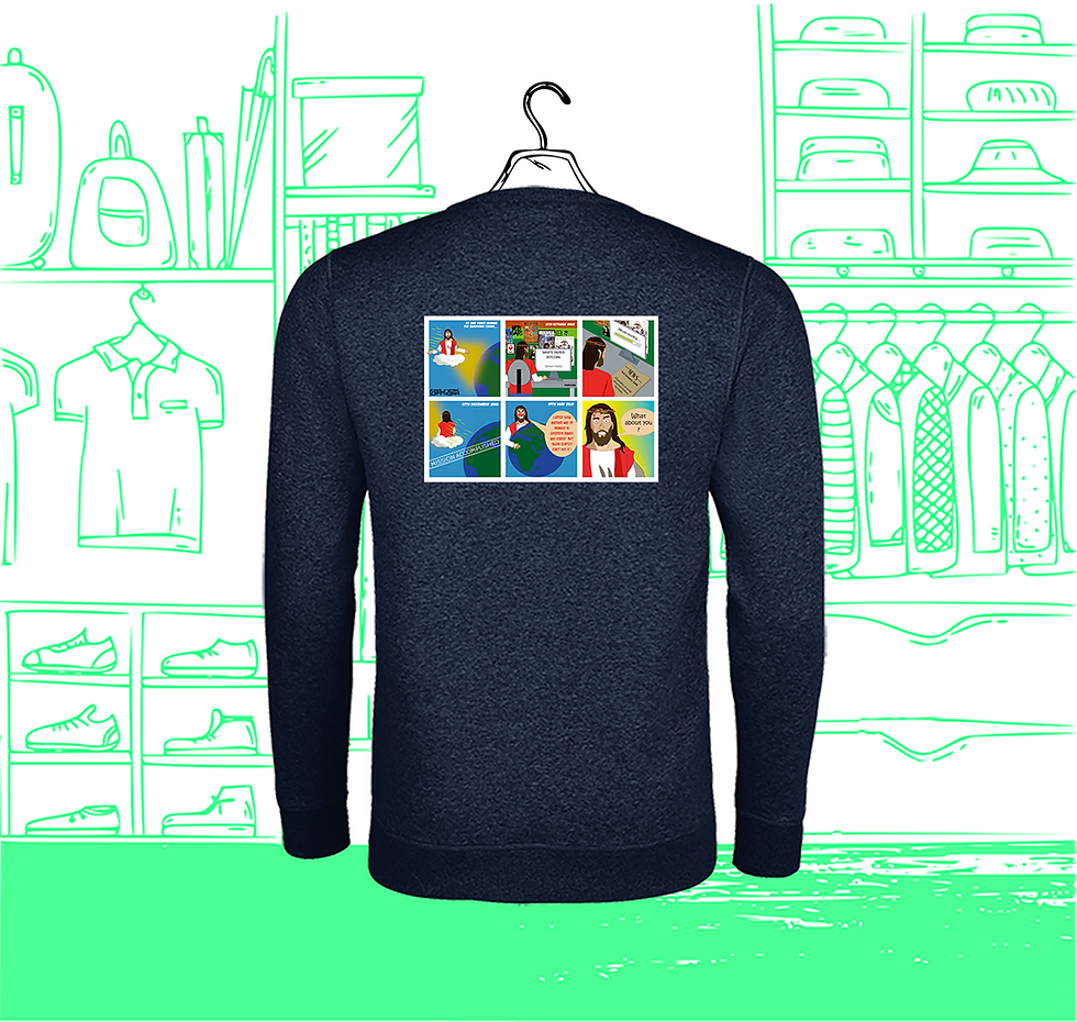 Miniatura: Sudadera Hombre BD Satoshi Visual Espalda