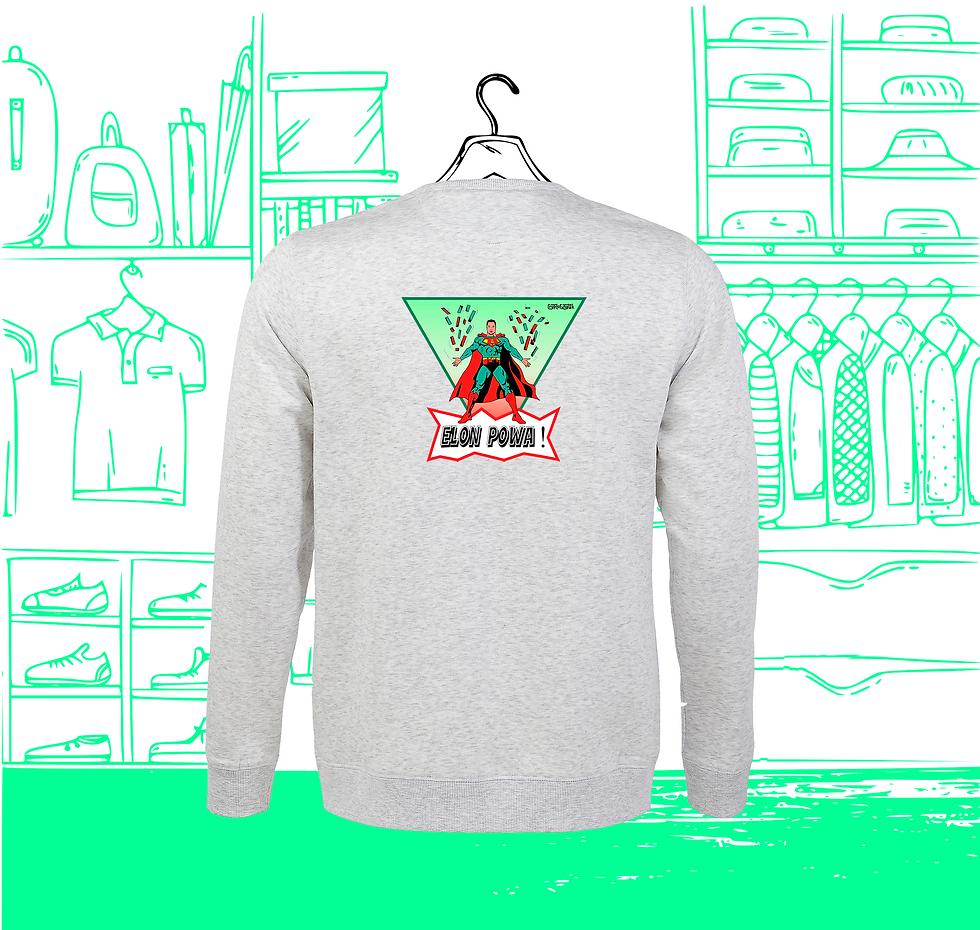 Miniaturbild: Herren-Sweatshirt Super Elon Visual Back