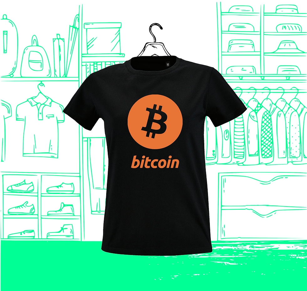 Miniature : T-shirt Femme Col Rond FIT Bitcoin Cuivre Visuel Face