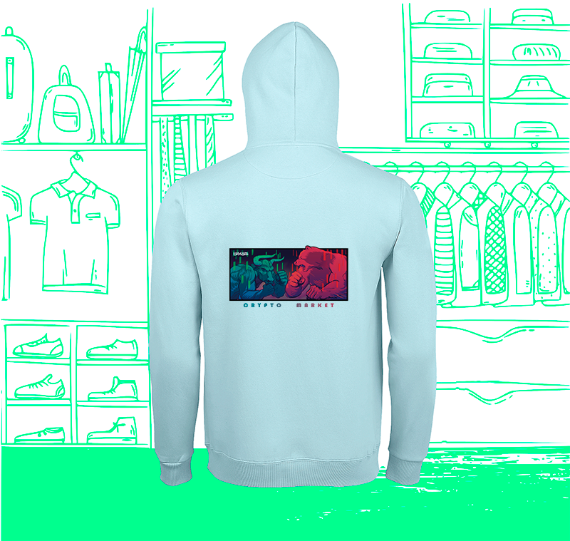 Kapuzen-Sweatshirt für Männer Bull vs Bear Visual Back