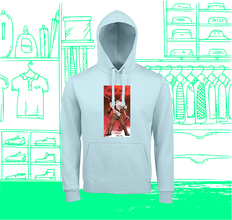 Hassen Sie mich den Hoodie-Sweatshirt der Sichtgesichts-Männer