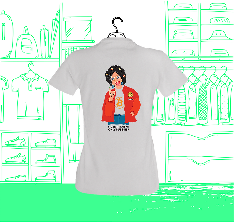 Miniature : T-shirt Femme Col Rond FIT Crypto Granny Visuel Dos