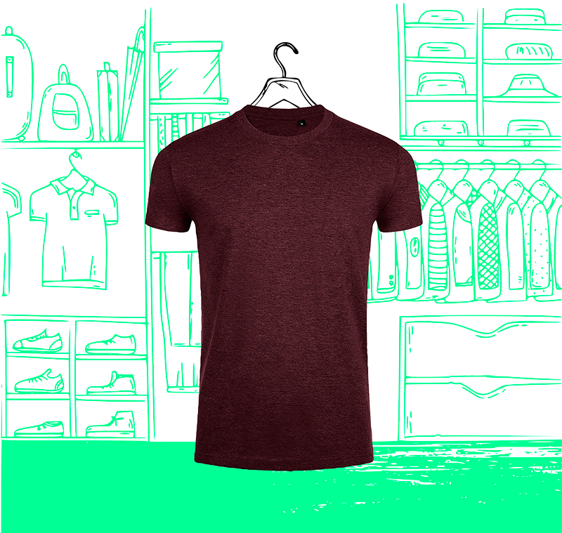 Miniature : T-shirt Homme Col Rond FIT Trading Scene Visuel Dos