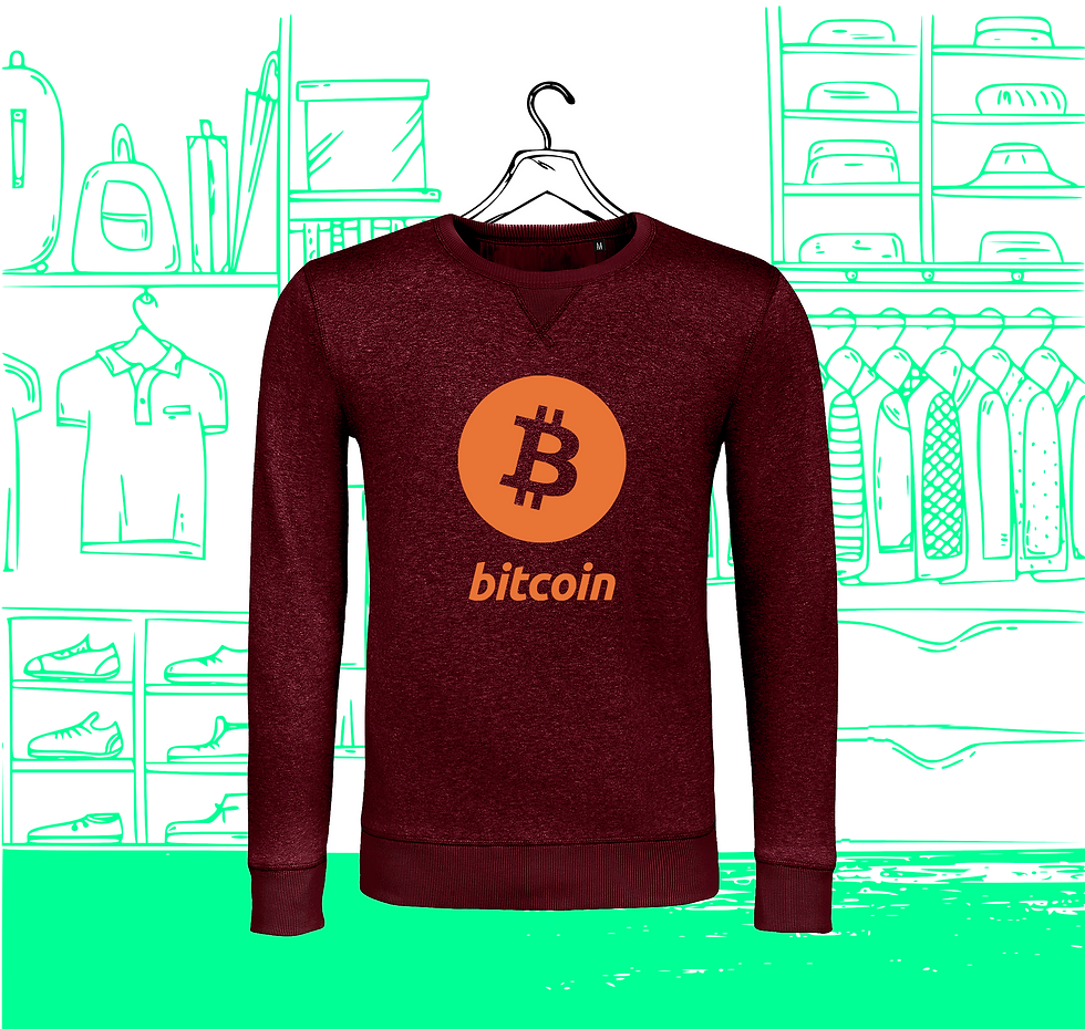 Miniaturbild: Herren-Sweatshirt Bitcoin Visual Copper Face