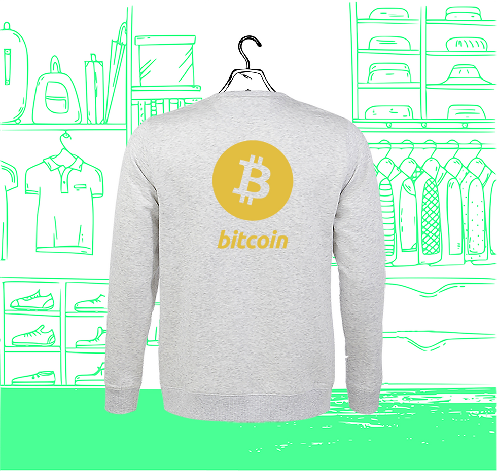Miniature : Sweat Homme Bitcoin Or Visuel Dos