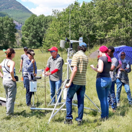 Hydrology, River Basin Groundwatch MSc participants learning field methods during fieldwor