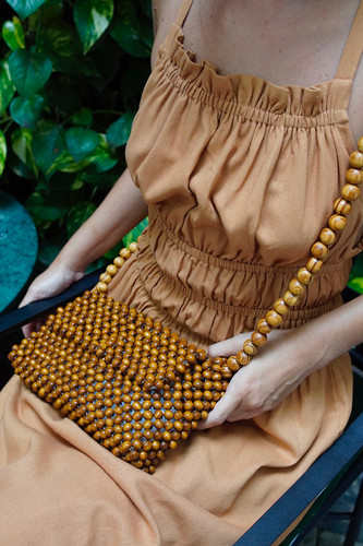 Beaded Bag - Shoulder Madeira Alça Chubby | VYK Handmade