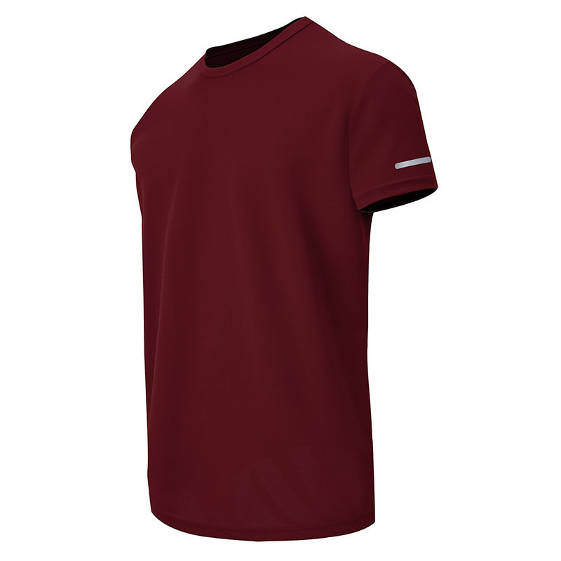 Miniatura: 4/1 Camiseta esportiva masculina de verão, cor sólida, modelo Joker, secagem r