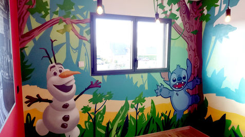 fresque graffiti chambre enfant salle jeux street art