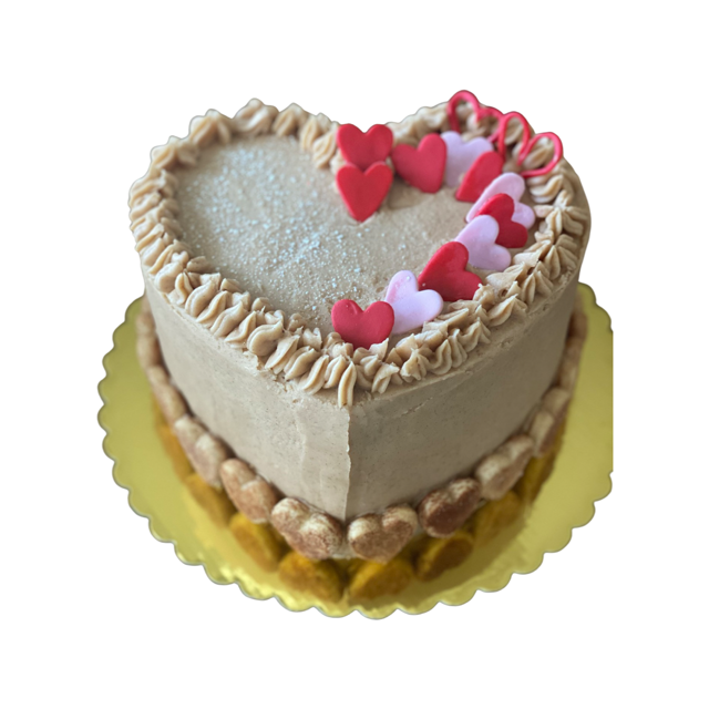 Snickerdoodle Heart Cake