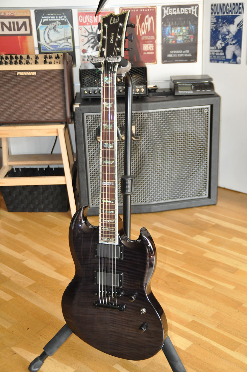 Miniature : ESP LTD VIPER 1000 FM STBLK / Deluxe Series Made In Korea (W0404979)