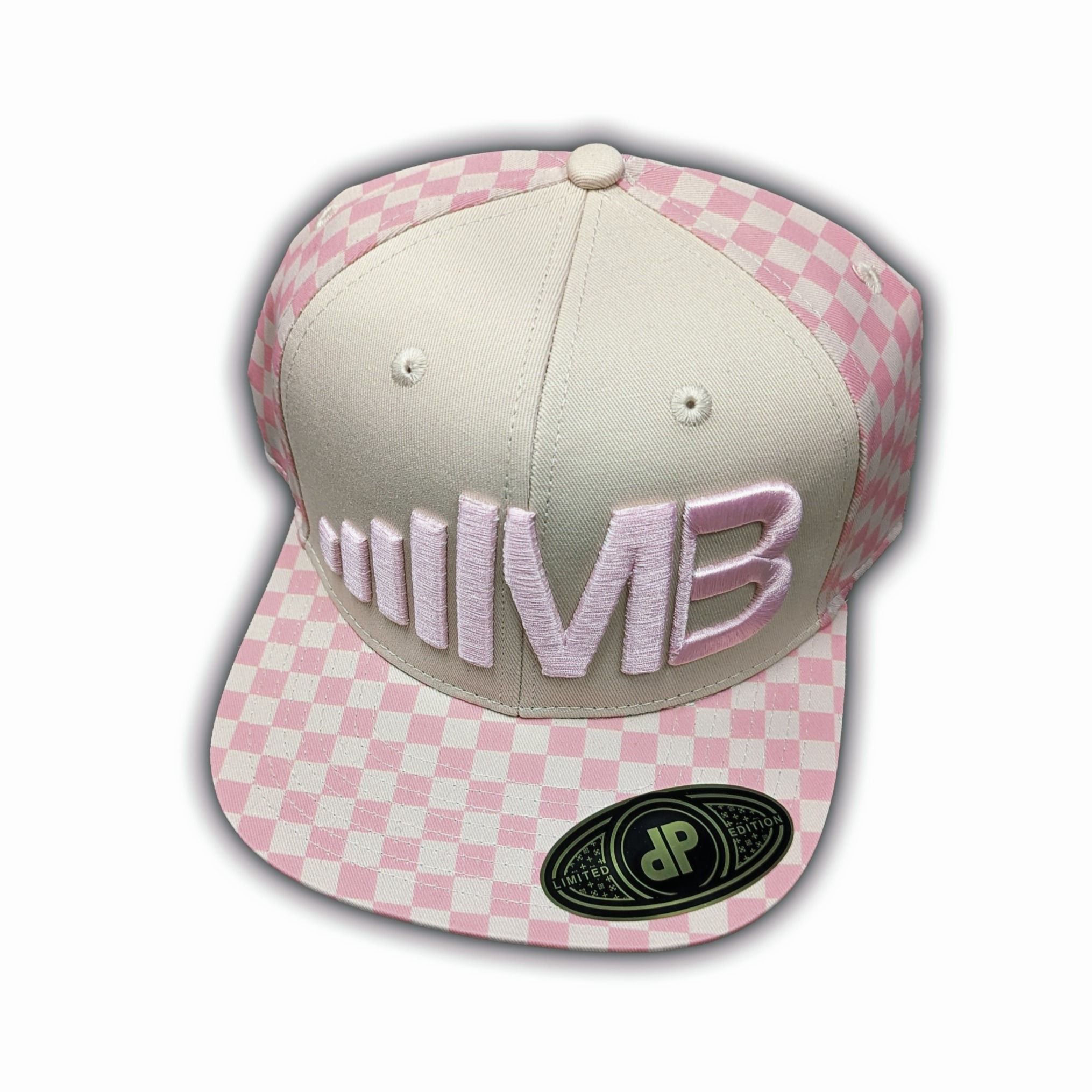 Custom Hat - Pink & White Checkers