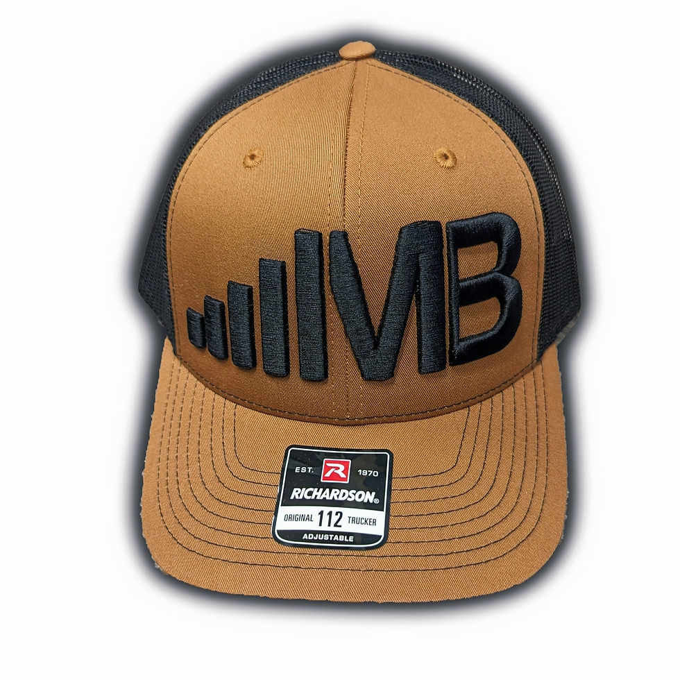 Custom Hat - Curved Carmel Black - Mesh Back