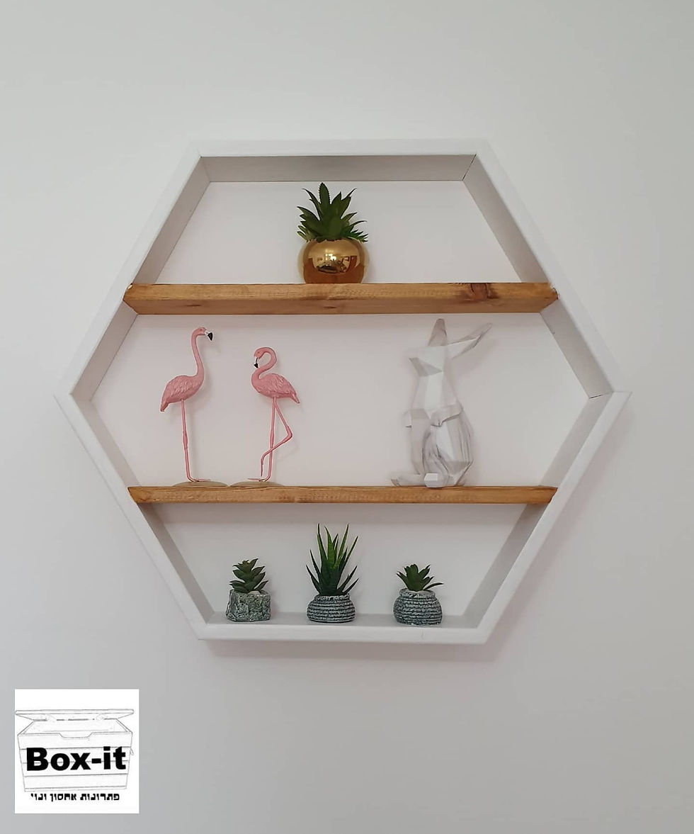 מעוצב hexagon מדף