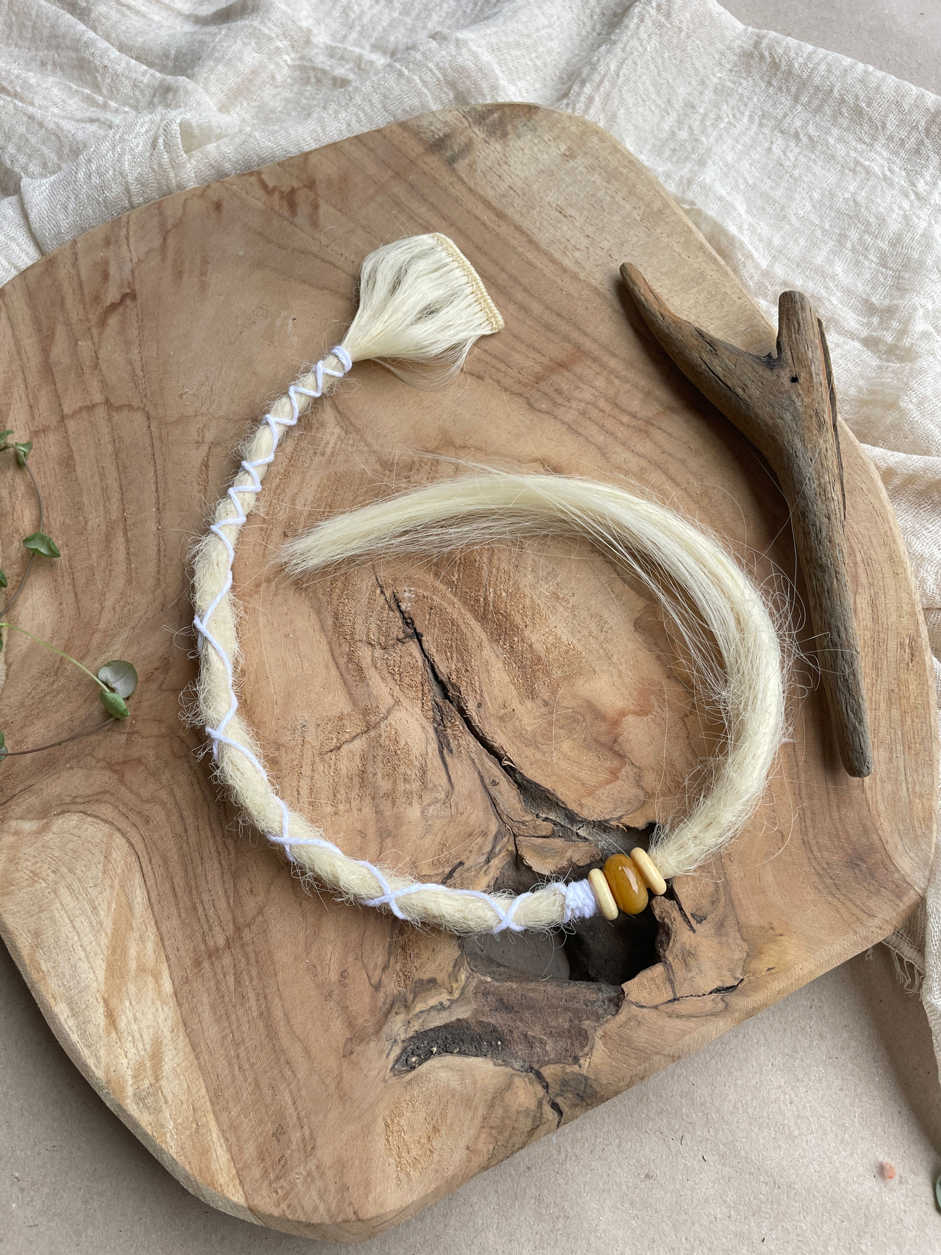 Clip-in Dreadlock Verziert Blond 45 cm