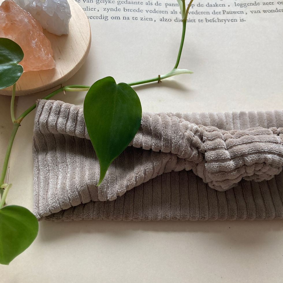 Thumbnail: Headband Wide Corduroy Creme