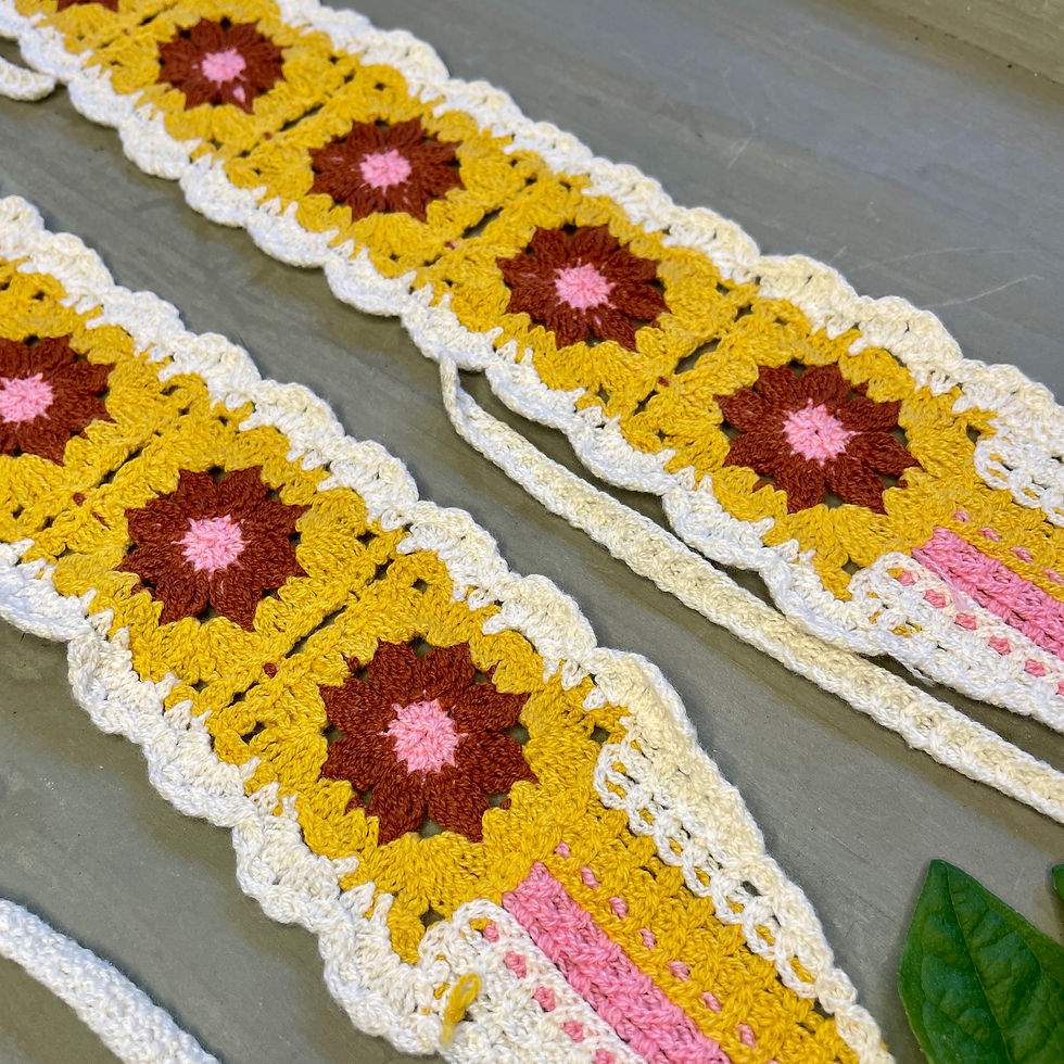 Thumbnail: Gehaakte Haarband Flowers