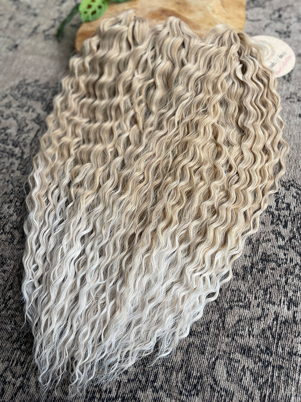 Thumbnail: Synthetic Wavy 2tone Dark blonde / Ash Grey
