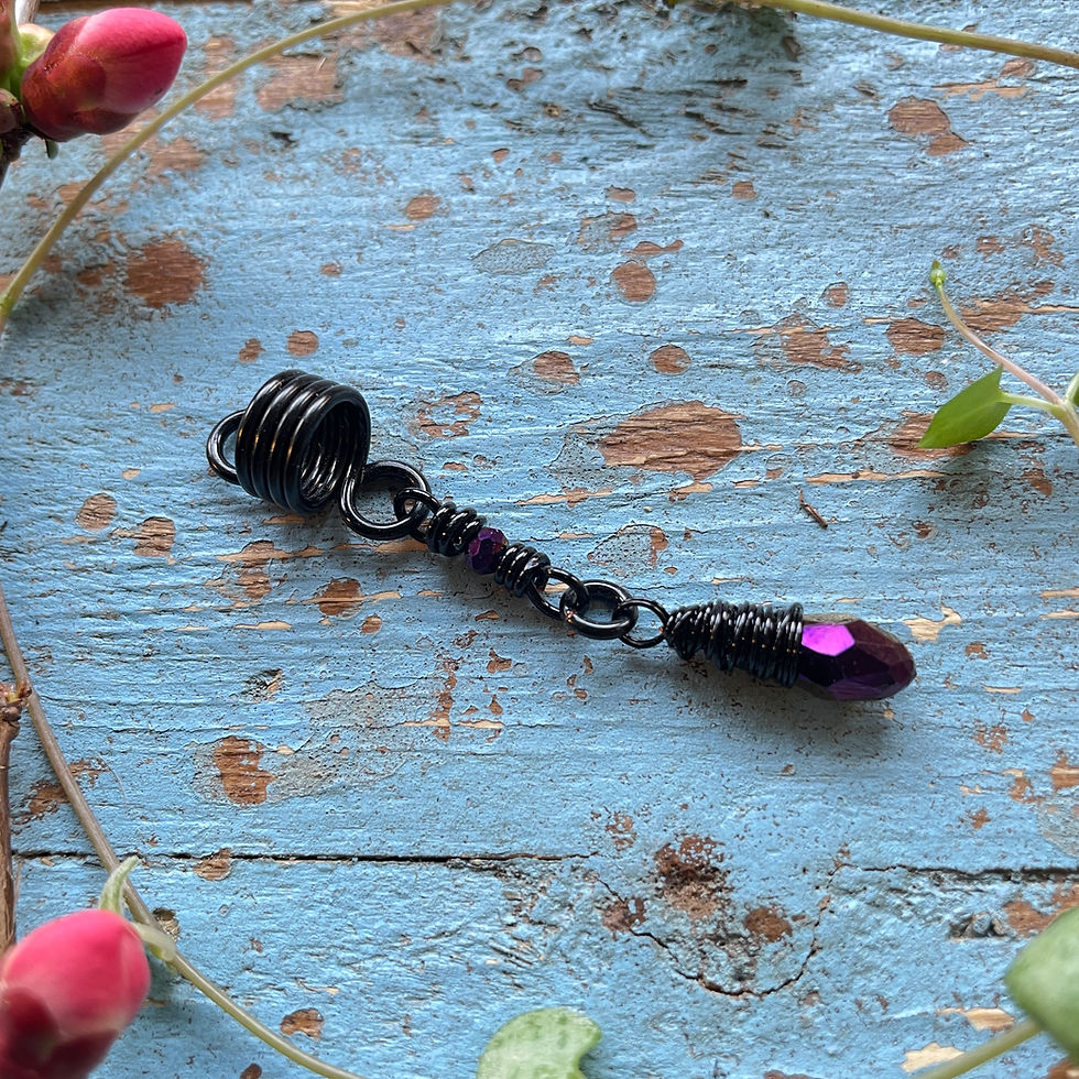 Miniaturbild: Dreadlock-Perle Lila und Schwarz
