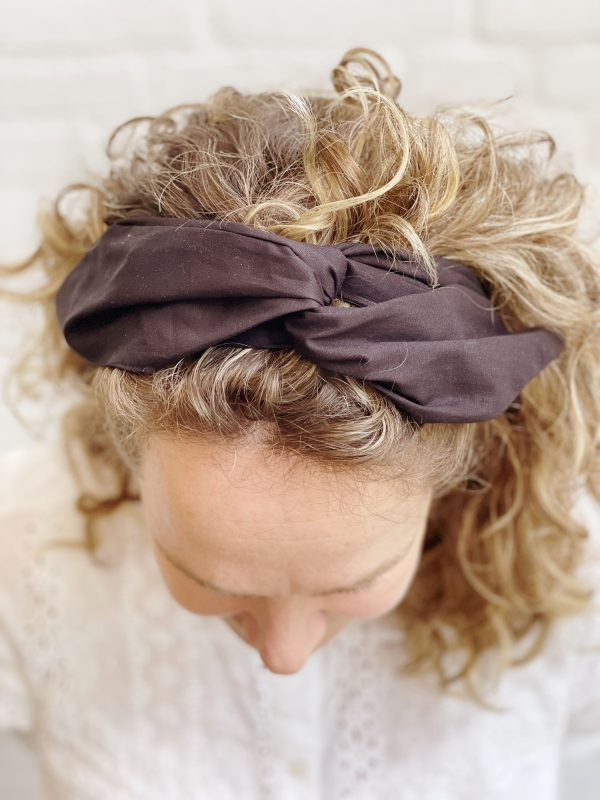 Thumbnail: Katoenen knoop haarband Creme