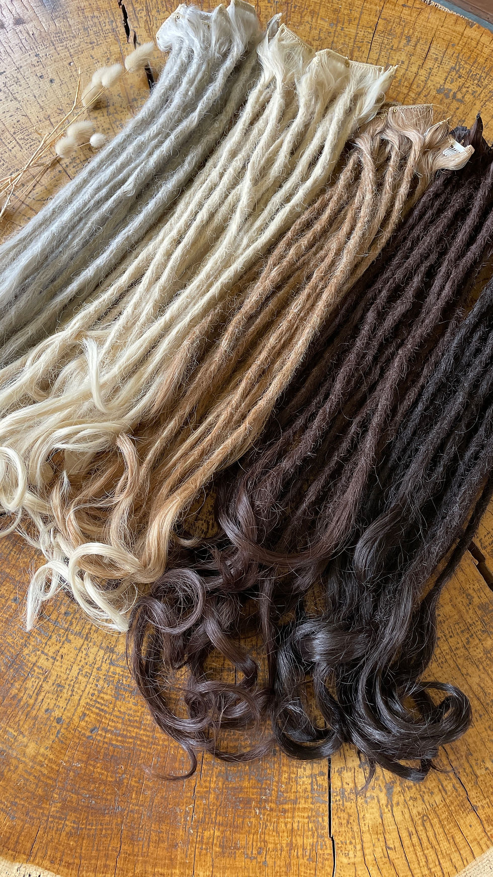 Thumbnail: Blond Clip-in Dreadlock 45 cm