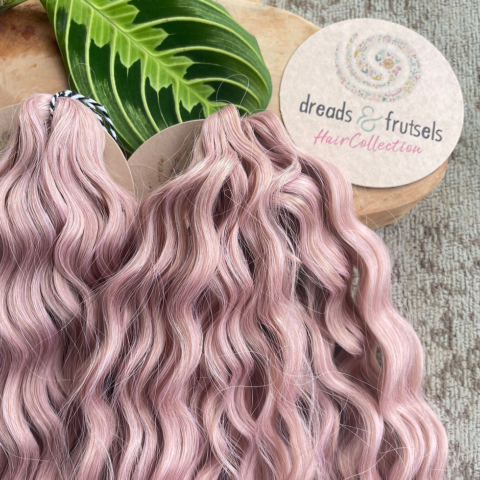 Miniaturbild: Synthetische gewellte 2-Ton-Dirty Pink