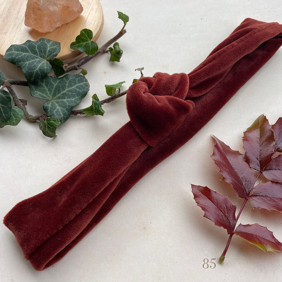 Miniaturbild: Haarband Klein Samt Velours Rot